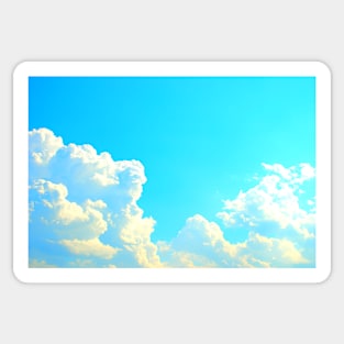 Scenery with a multitude of fluffy white clouds Sticker